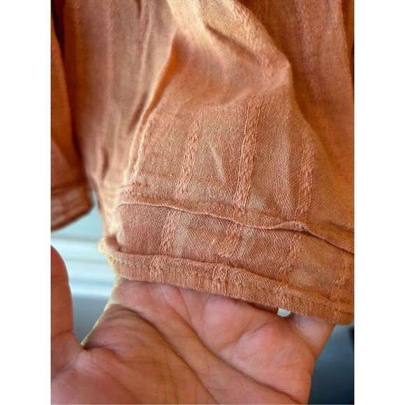 American Eagle Boho Tiered Blouse size S Balloon sleeves keyhole back - Picture 7 of 8